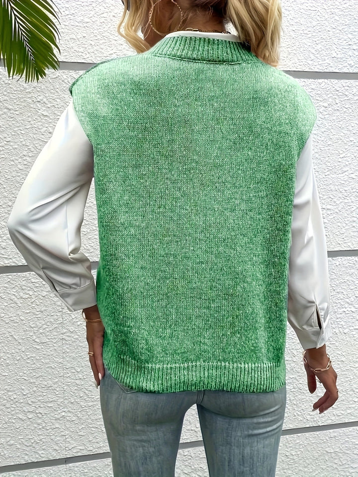 Lova | Women’s V-Neck Sleeveless Layering Knit Jumper