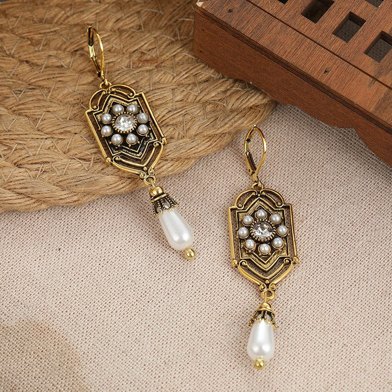 Florence | Women's Vintage Pearl Drop Earrings