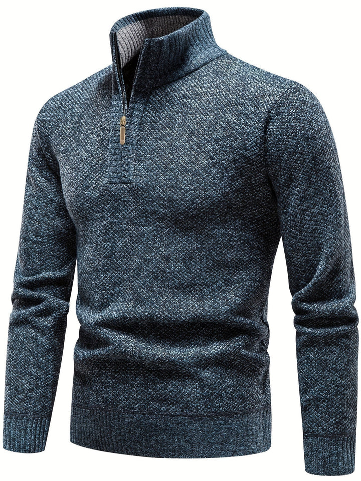 Ethan | Men's Textured Half-Zip Knit Jumper