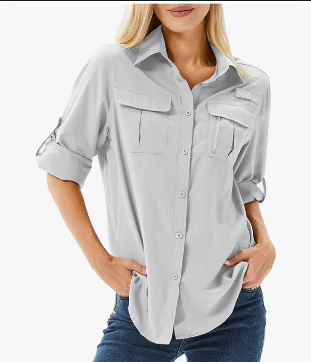 Bree | Women's Roll-Sleeve Safari Shirt