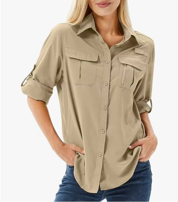 Bree | Women's Roll-Sleeve Safari Shirt