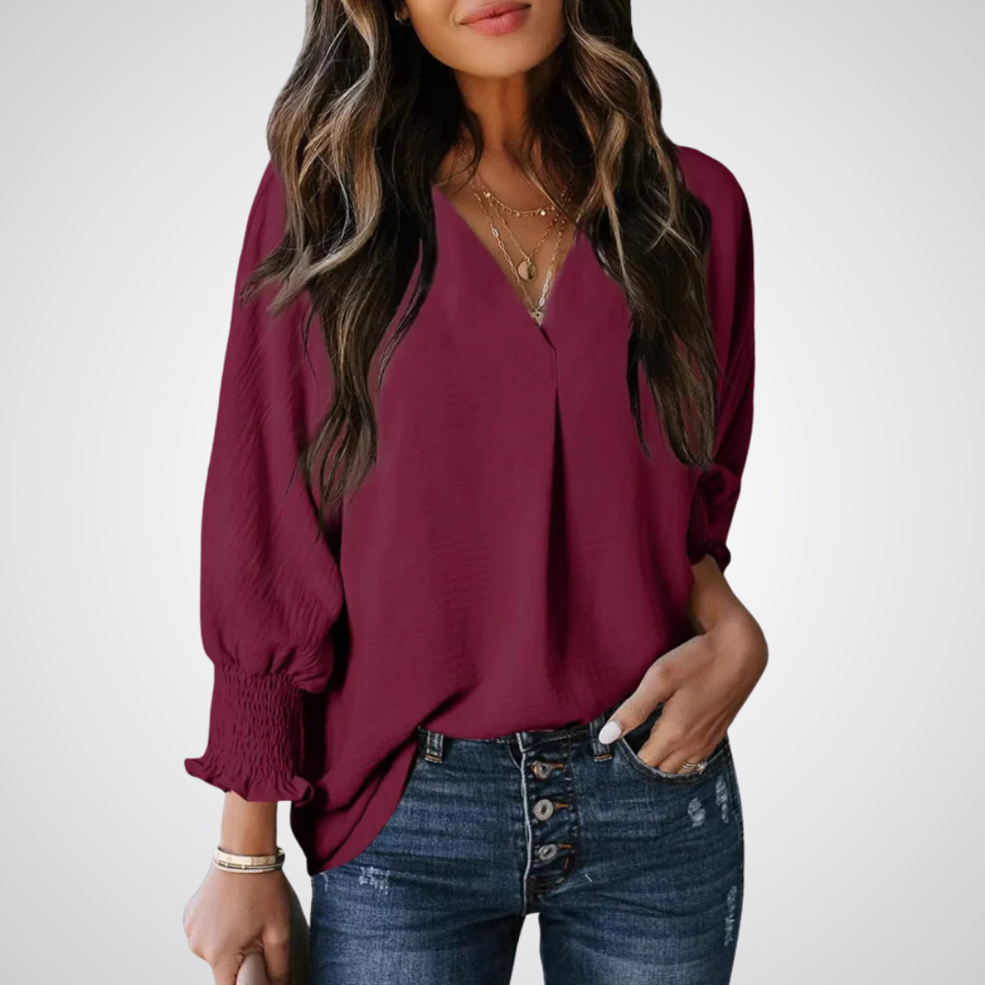 Maelle | V-Neck Tunic Blouse