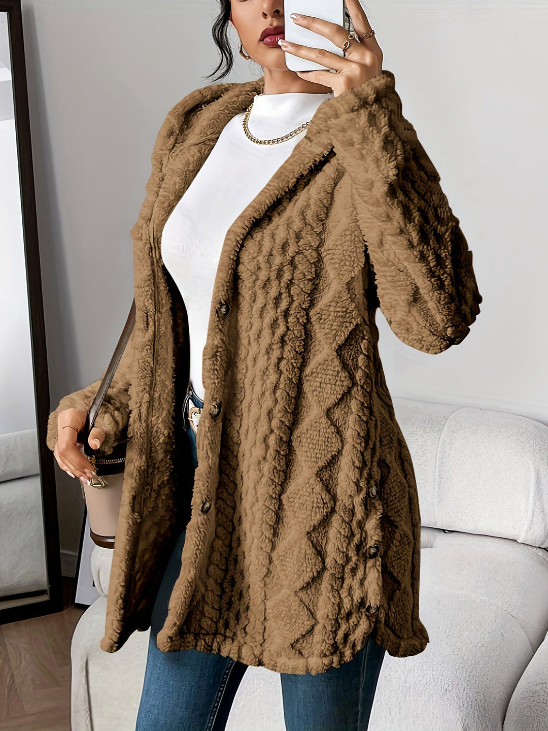 Lucille | Plush Hooded Cardigan