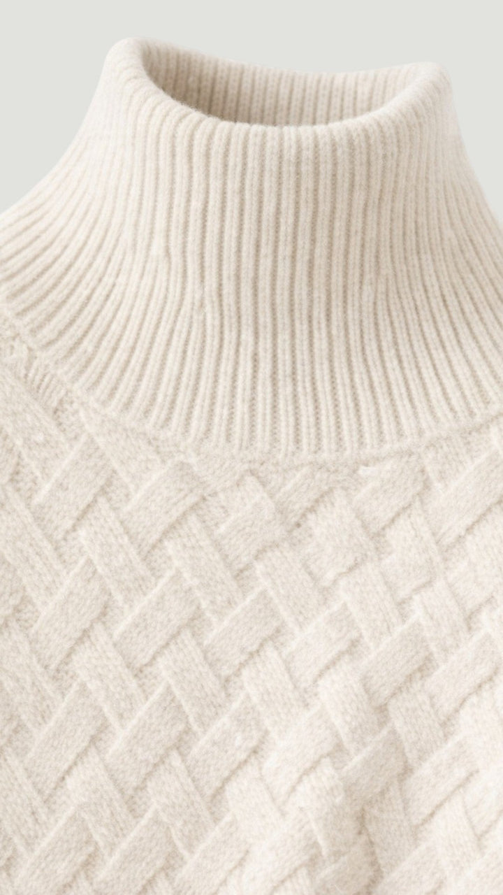 Althea | Geometric Turtleneck Knitted Jumper