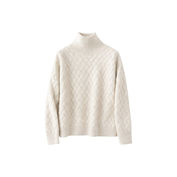 Althea | Geometric Turtleneck Knitted Jumper