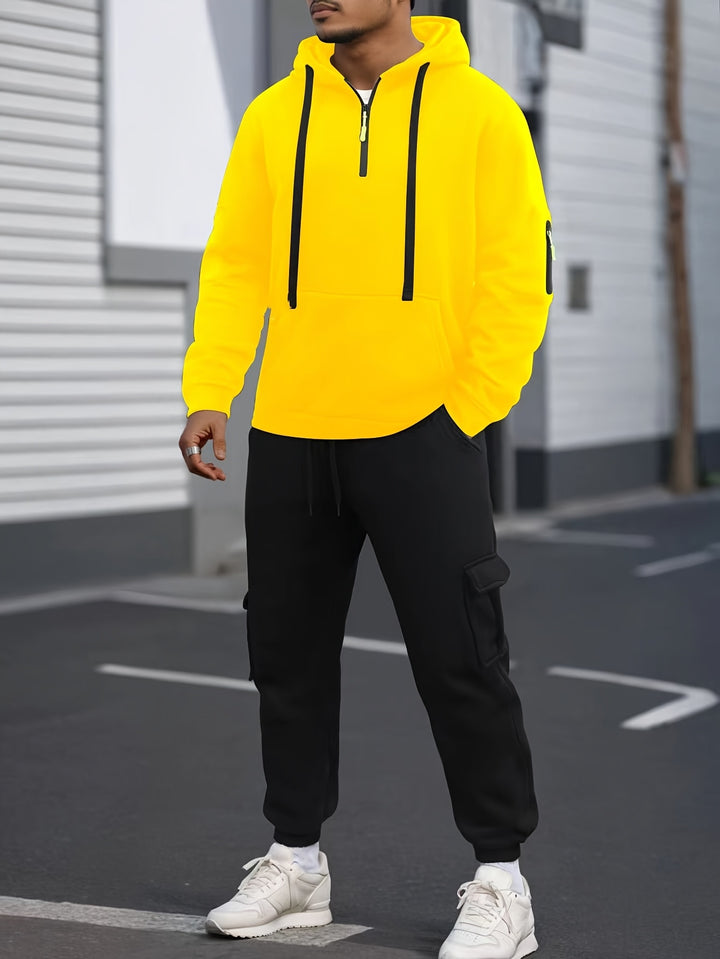 Finley | Men’s Half-Zip Hooded Sweatshirt with Zip Pockets
