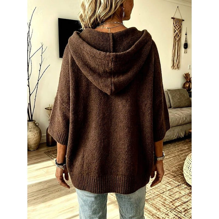 Eveline | Oversized Hooded Open-Front Cardigan