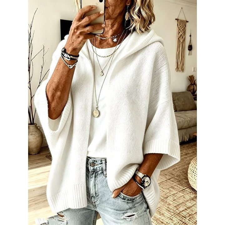 Eveline | Oversized Hooded Open-Front Cardigan