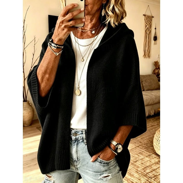 Eveline | Oversized Hooded Open-Front Cardigan