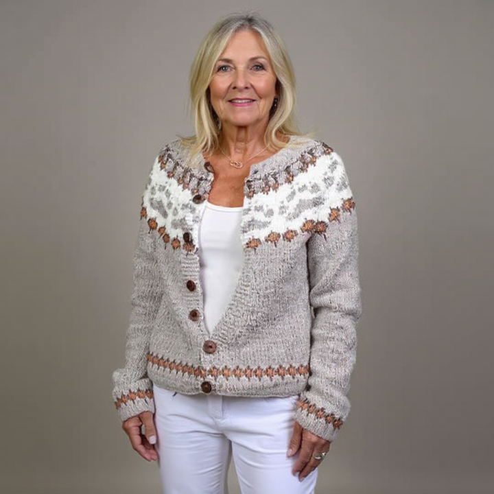 Adelaide | Women's Vintage-Style Nordic-Pattern Cardigan