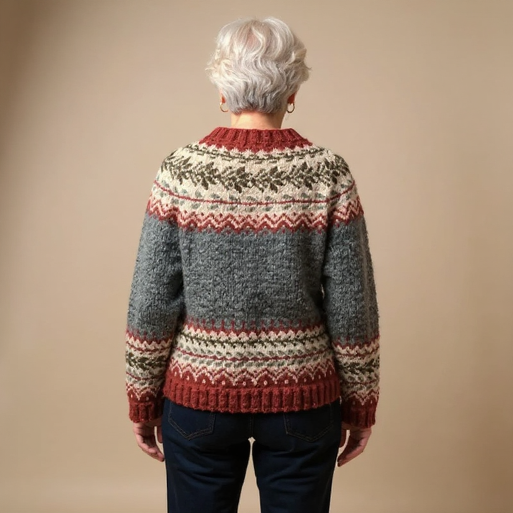 Vivienne | Women's Nordic-Pattern Button-Front Cardigan