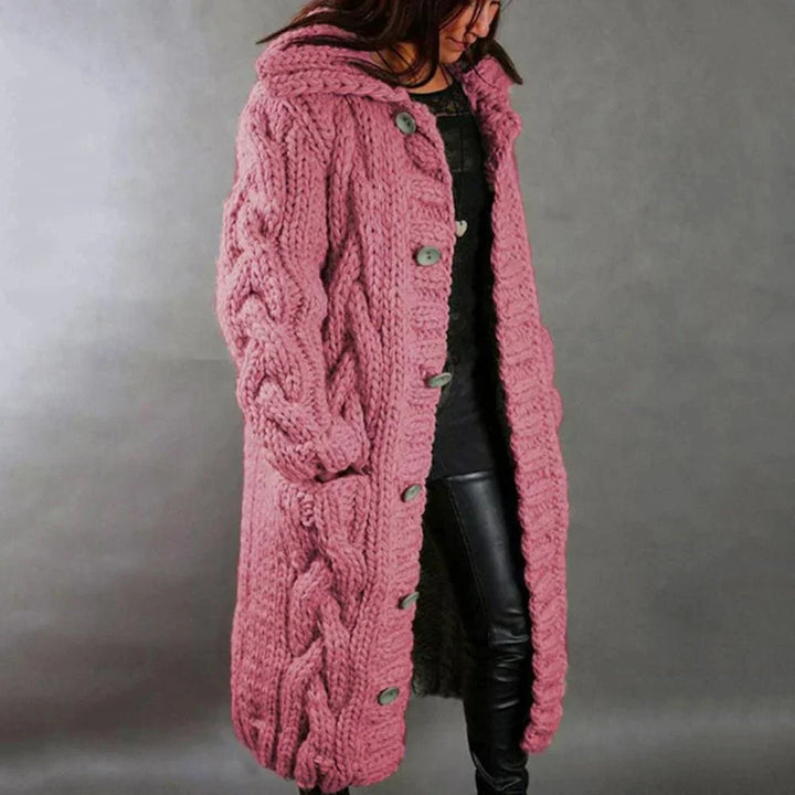 Juliana | Women’s Oversized Cable Knit Button Cardigan