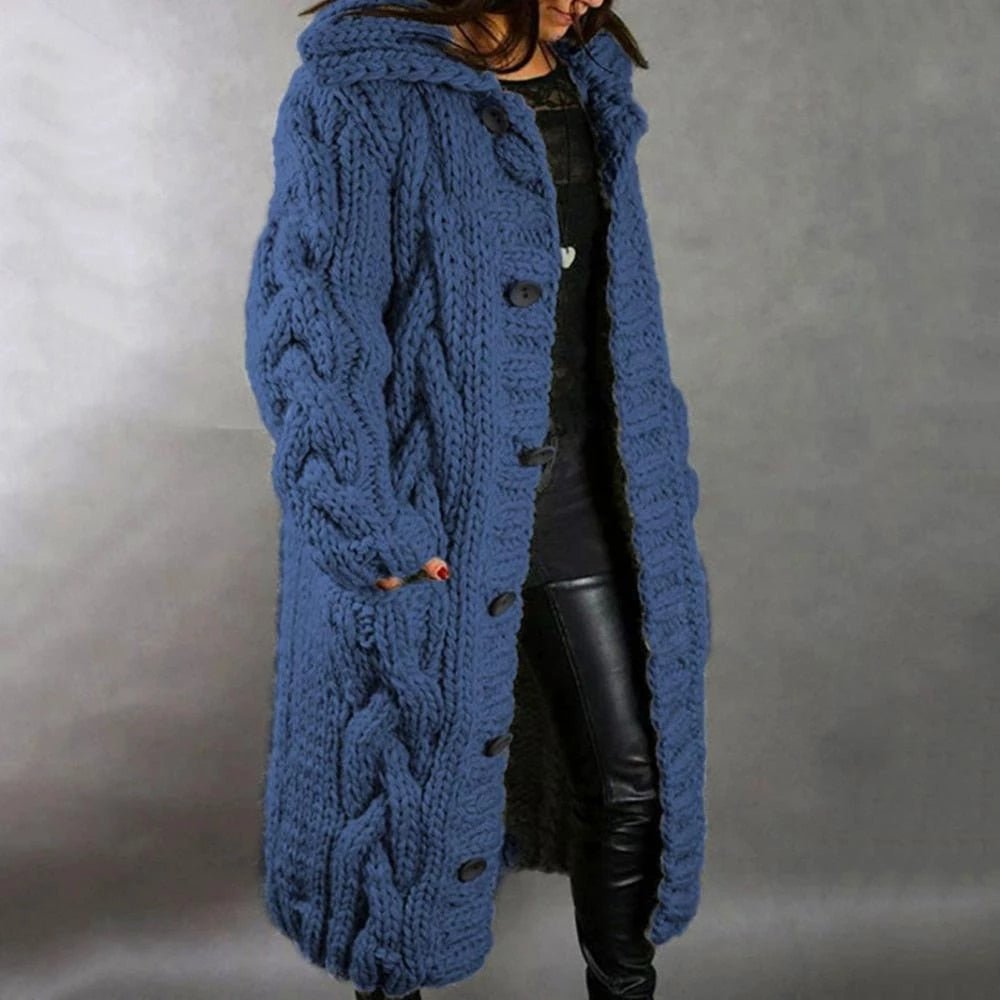Juliana | Women’s Oversized Cable Knit Button Cardigan