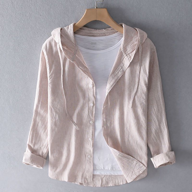 Caspian | Linen Hooded Pullover