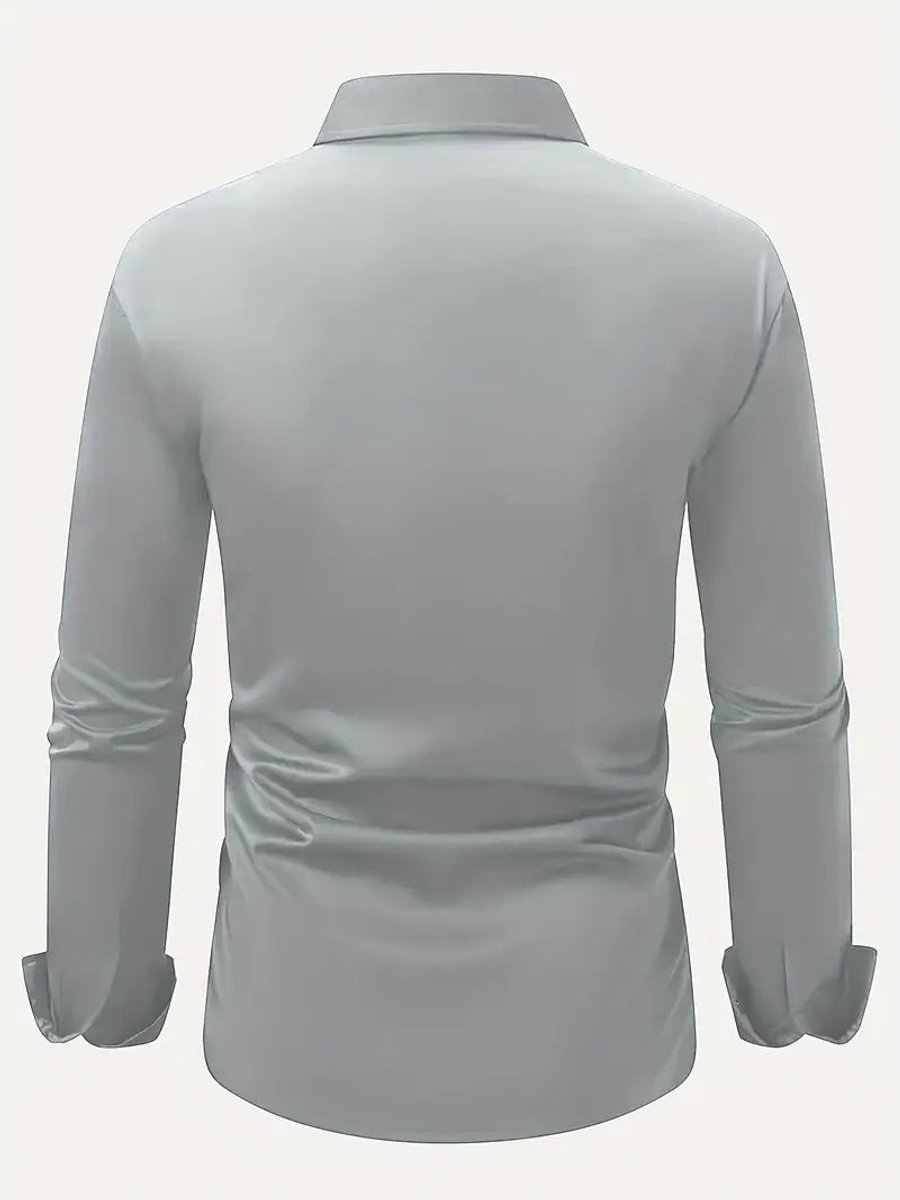 Stefan | Herren Slim-Fit Knitterfreies Langarm Business-Hemd