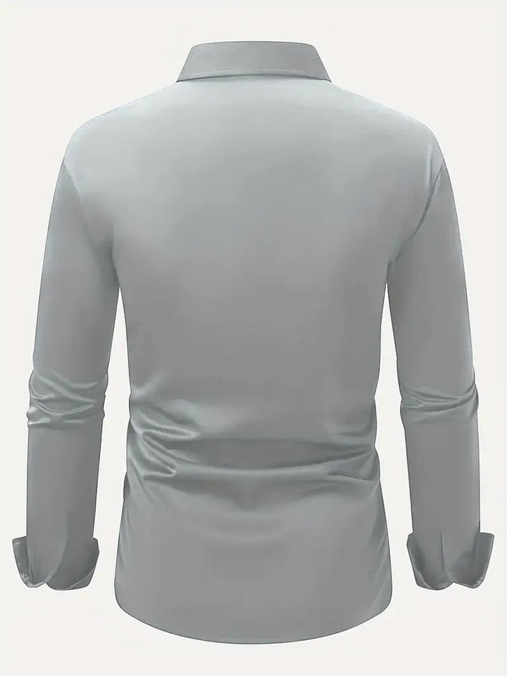 Stefan | Herren Slim-Fit Knitterfreies Langarm Business-Hemd