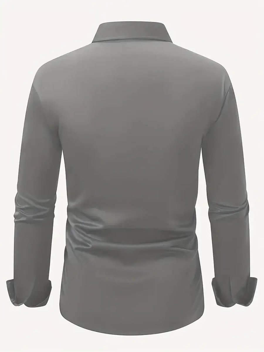 Stefan | Herren Slim-Fit Knitterfreies Langarm Business-Hemd