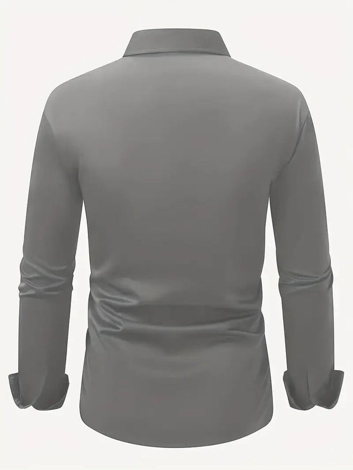 Stefan | Herren Slim-Fit Knitterfreies Langarm Business-Hemd