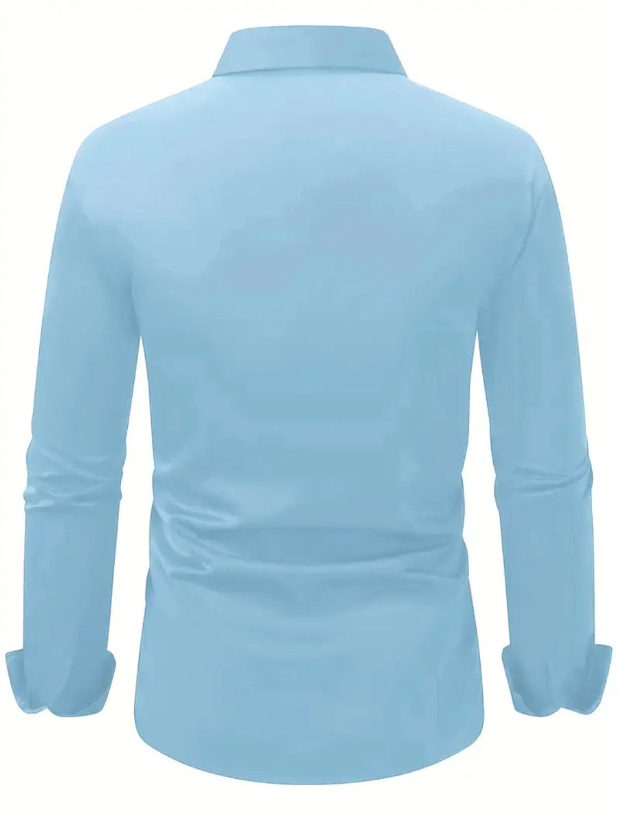 Stefan | Herren Slim-Fit Knitterfreies Langarm Business-Hemd