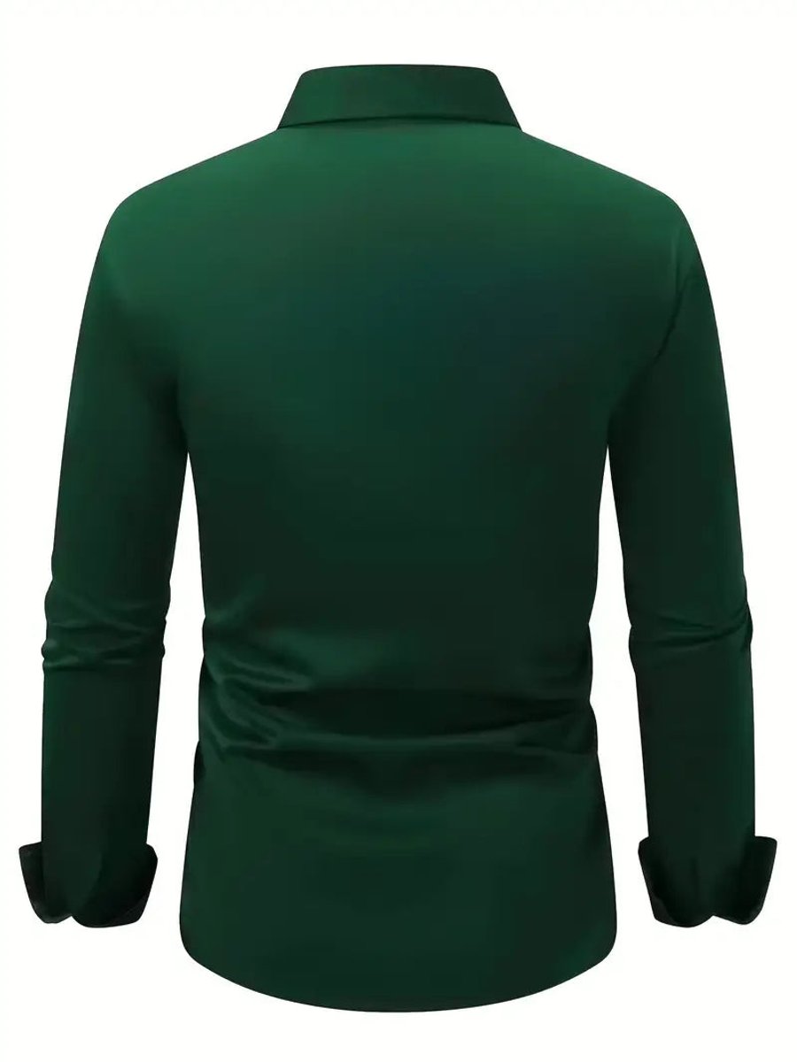 Stefan | Herren Slim-Fit Knitterfreies Langarm Business-Hemd
