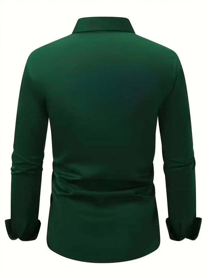 Stefan | Herren Slim-Fit Knitterfreies Langarm Business-Hemd