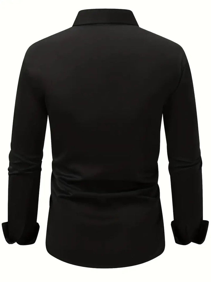 Stefan | Herren Slim-Fit Knitterfreies Langarm Business-Hemd