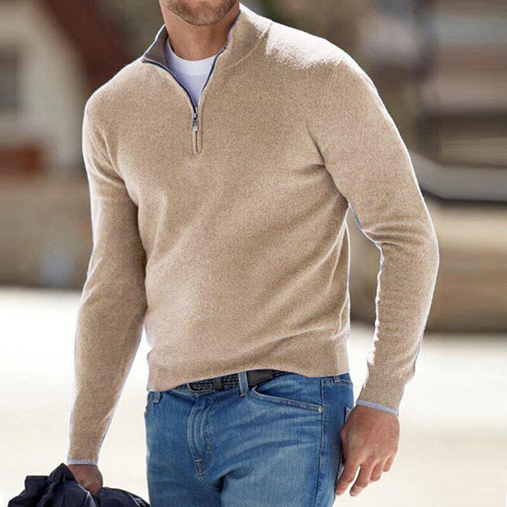 Dominic | Men's Regular Fit Half Zip Knit Jumper