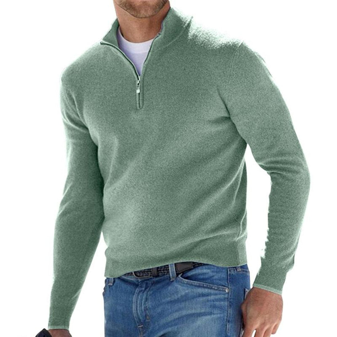 Dominic | Men's Regular Fit Half Zip Knit Jumper