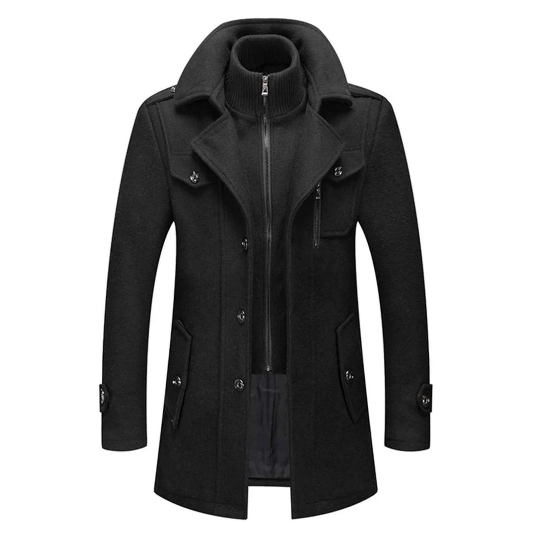 Lucas | Men's Slim Fit Winter Coat with Inner Knitted Collar