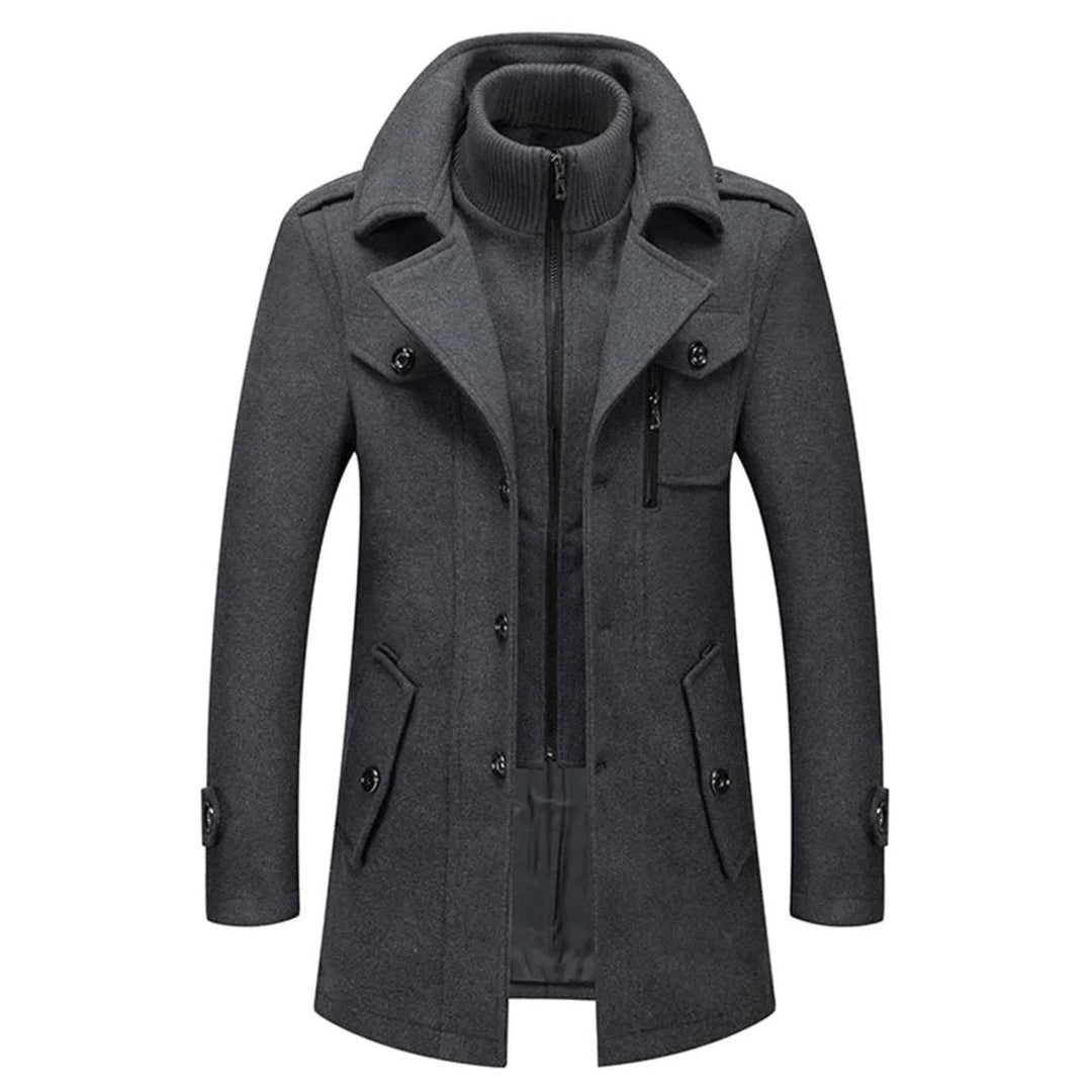 Lucas | Men's Slim Fit Winter Coat with Inner Knitted Collar