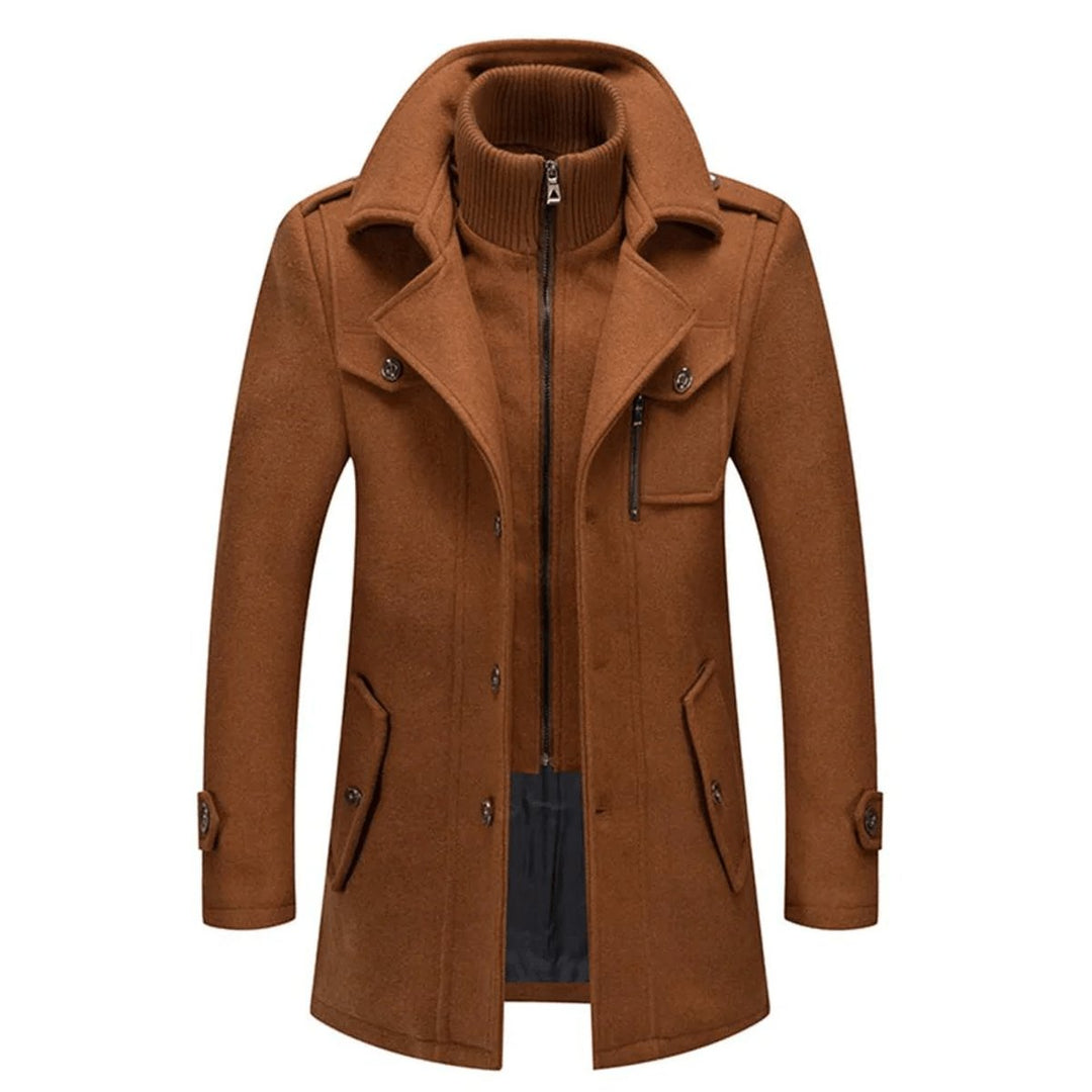 Lucas | Men's Slim Fit Winter Coat with Inner Knitted Collar