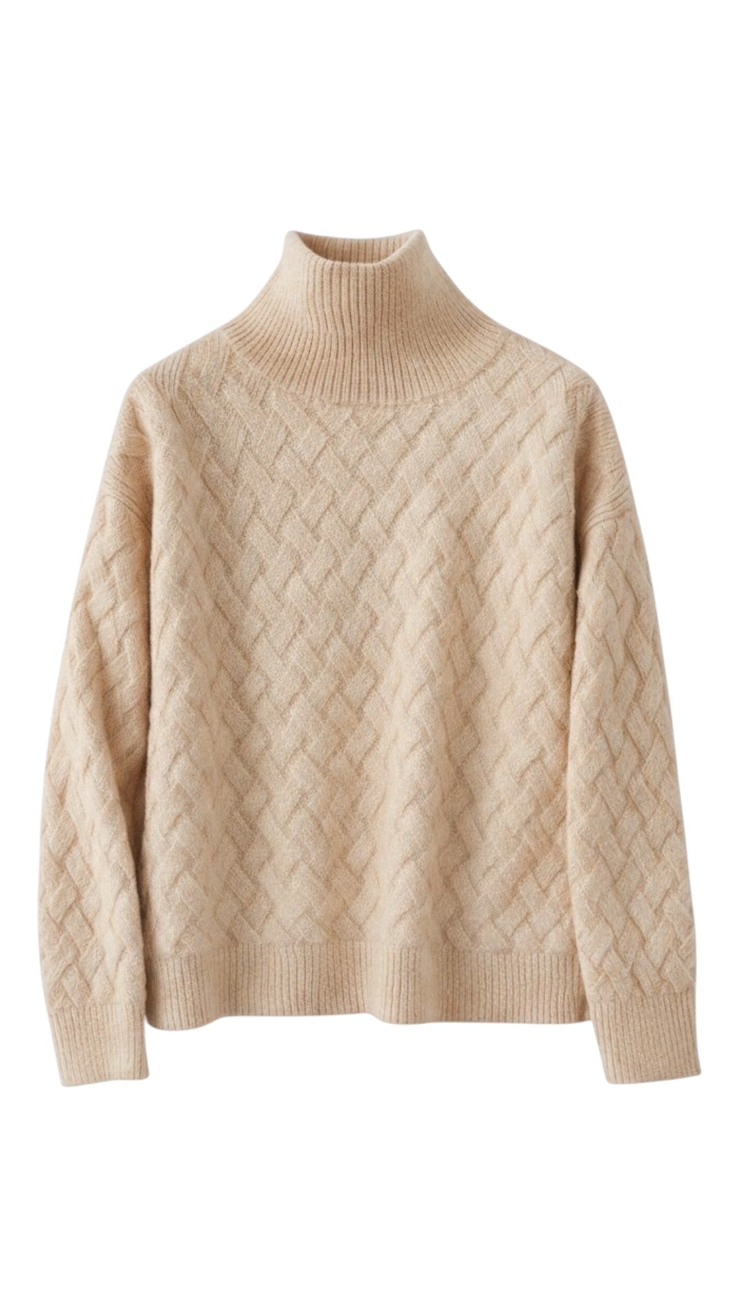 Althea | Geometric Turtleneck Knitted Jumper
