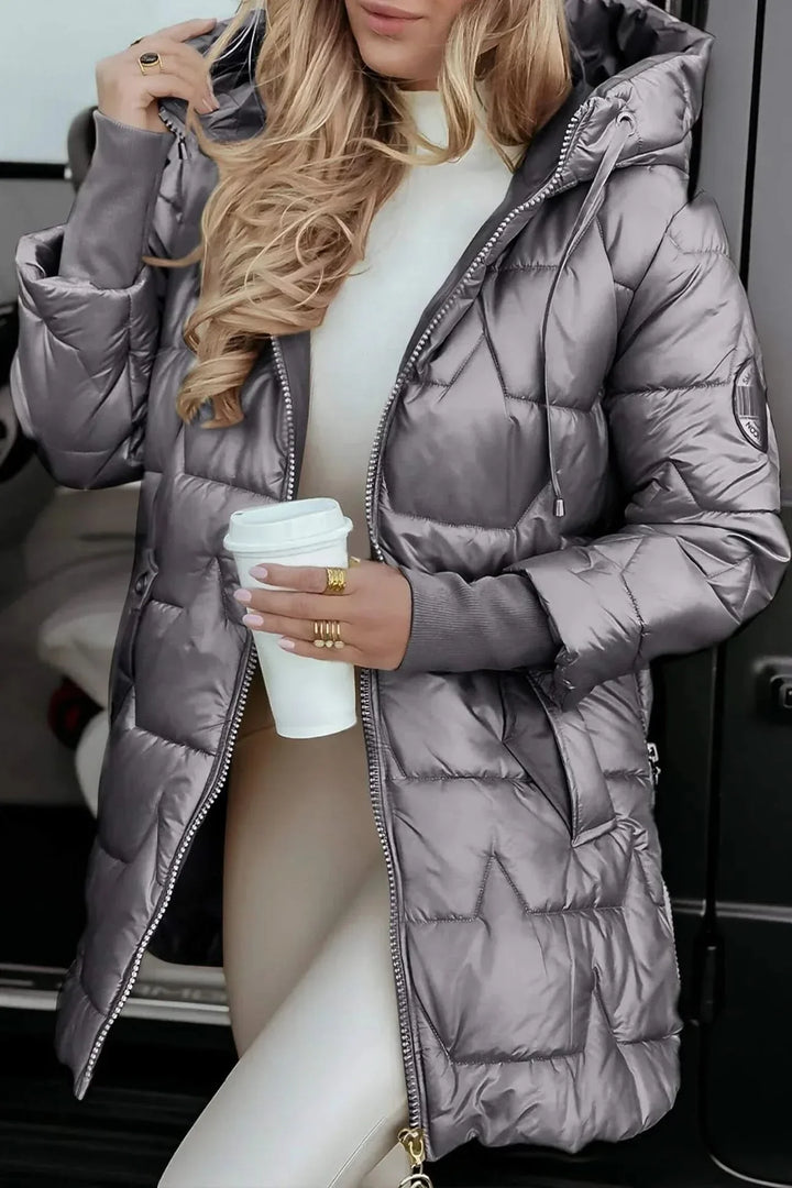 Elowen | Hooded Padded Longline Coat
