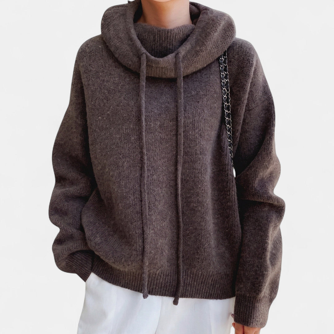 Charlotte | Oversized Hooded Roll Neck Jumper
