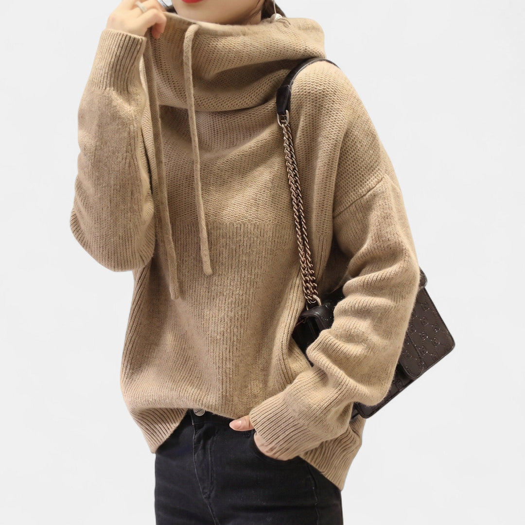 Charlotte | Oversized Hooded Roll Neck Jumper