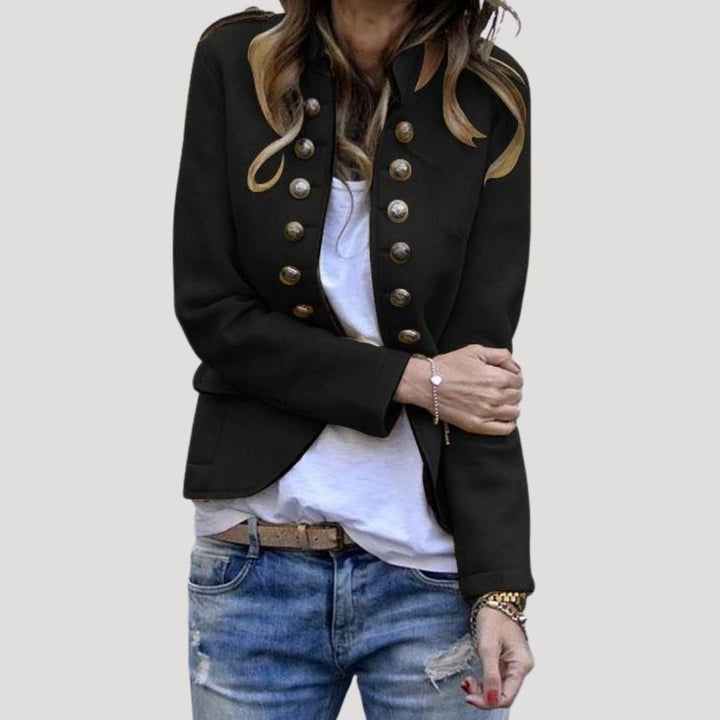 Kesha | Women's Double Breasted Military Cropped Jacket