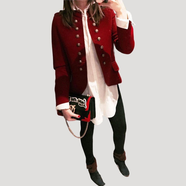 Kesha | Women's Double Breasted Military Cropped Jacket
