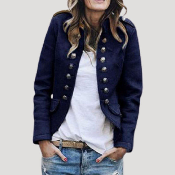 Kesha | Women's Double Breasted Military Cropped Jacket