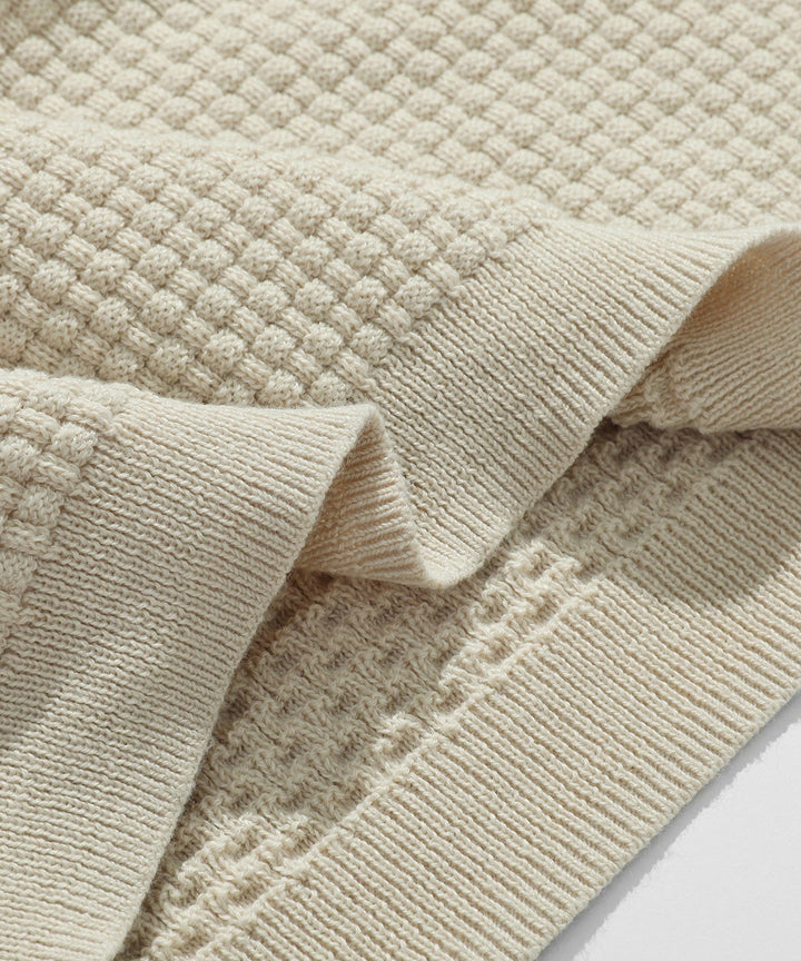 Alaric | Men’s Textured Long-Sleeve Polo Shirt