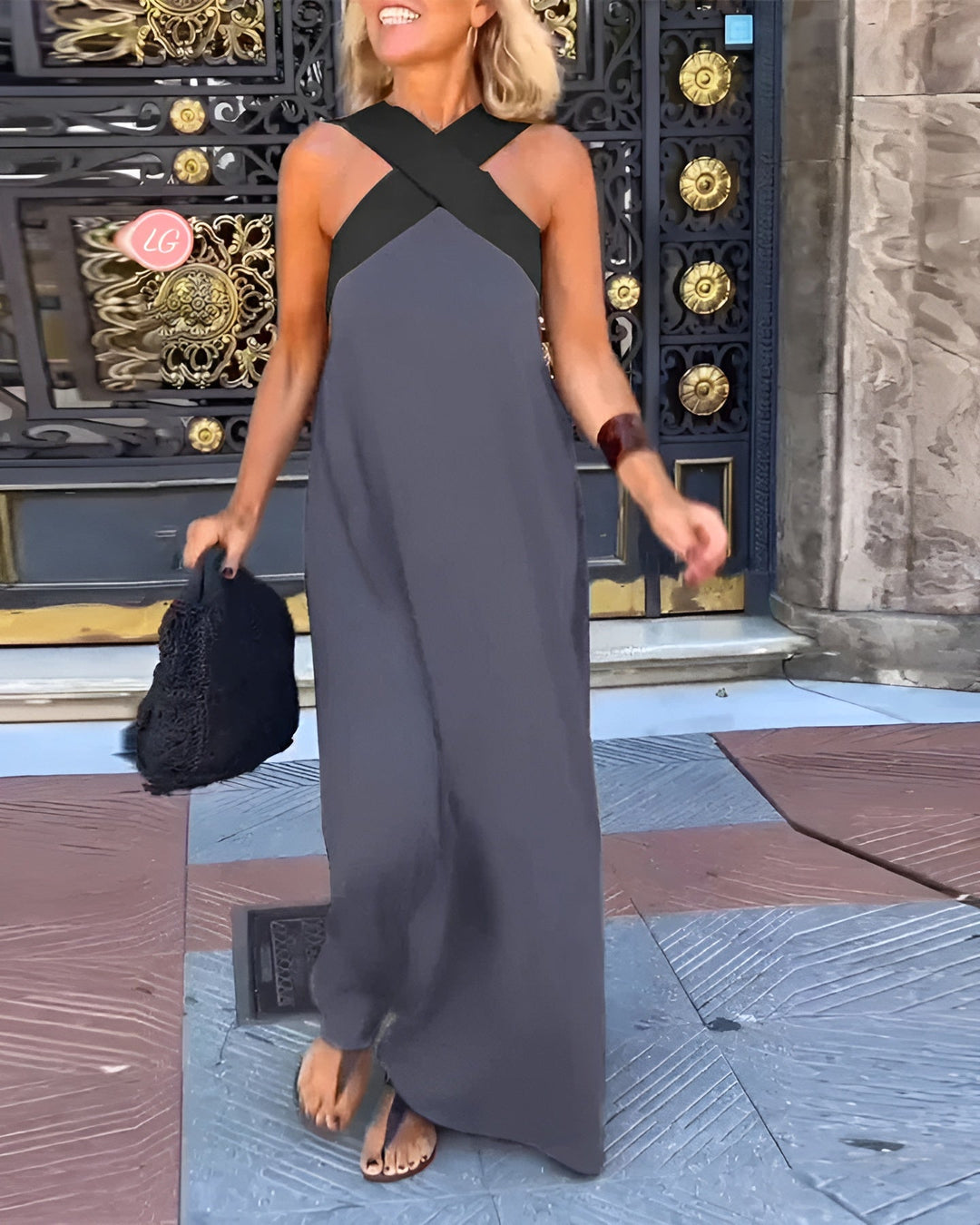 Amara | Cross-Neck Relaxed Summer Dress