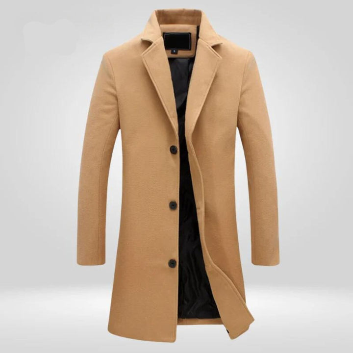 Eddy | Men's Wool Coat Single-Breasted Long Overcoat