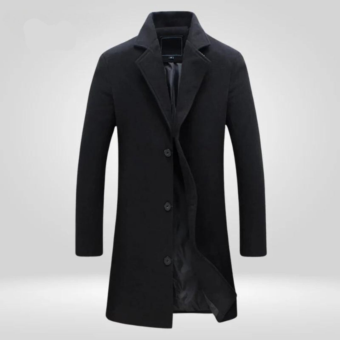 Eddy | Men's Wool Coat Single-Breasted Long Overcoat