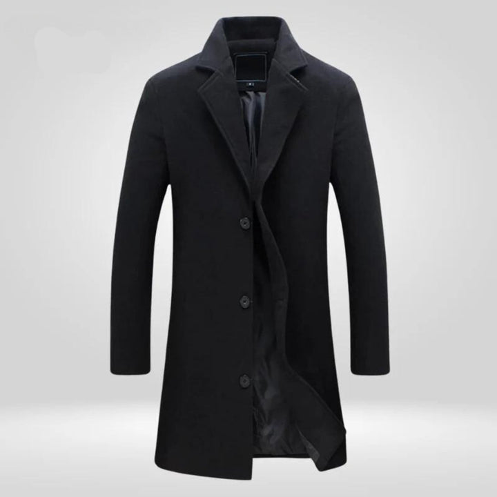 Eddy | Men's Wool Coat Single-Breasted Long Overcoat