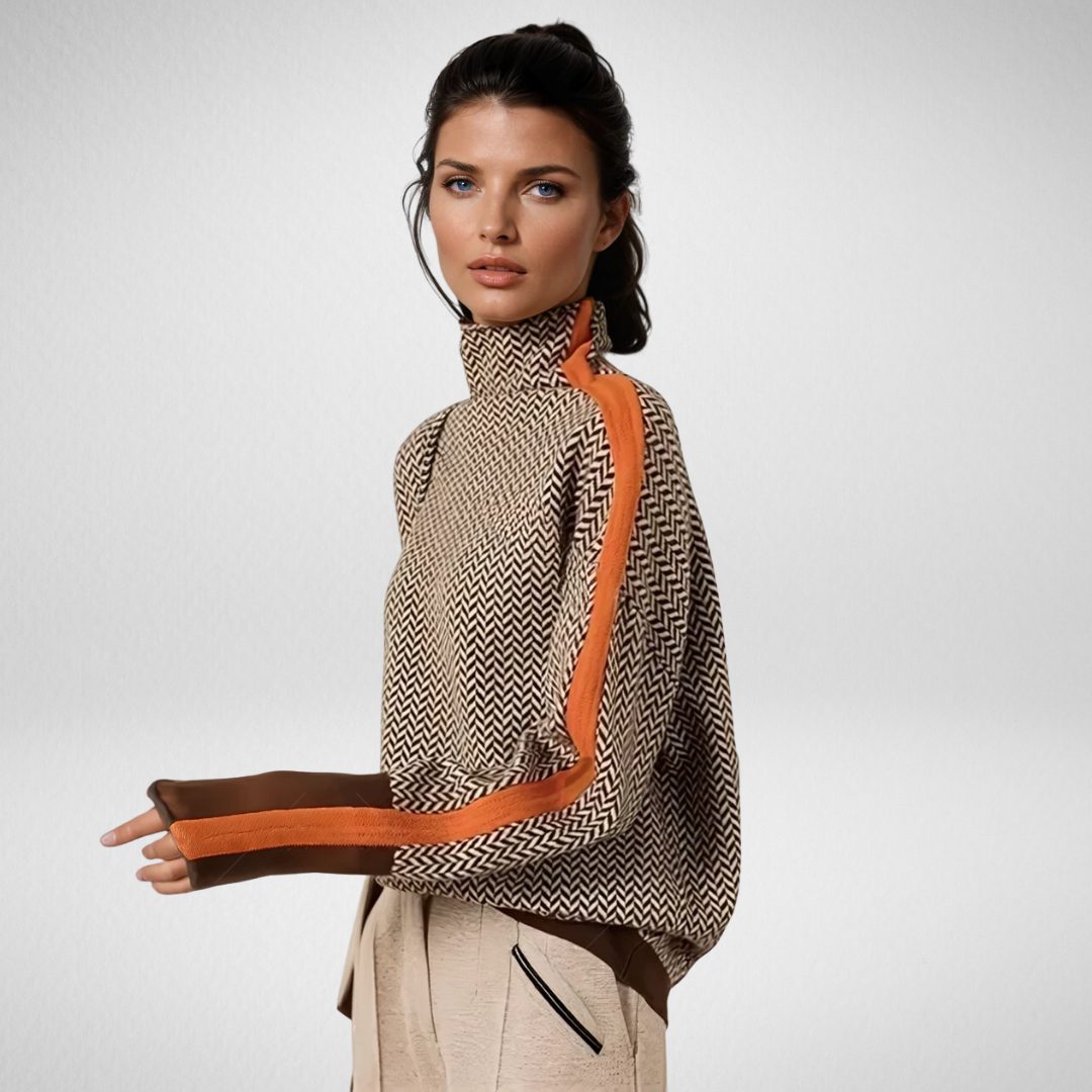 Odessa | Chevron Knit Pullover