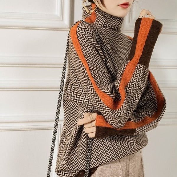 Odessa | Chevron Knit Pullover