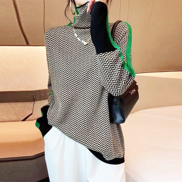 Odessa | Chevron Knit Pullover