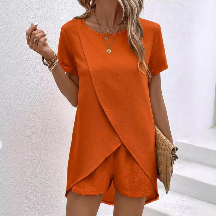 Mirelle | Wrap-Style Top & Shorts Set