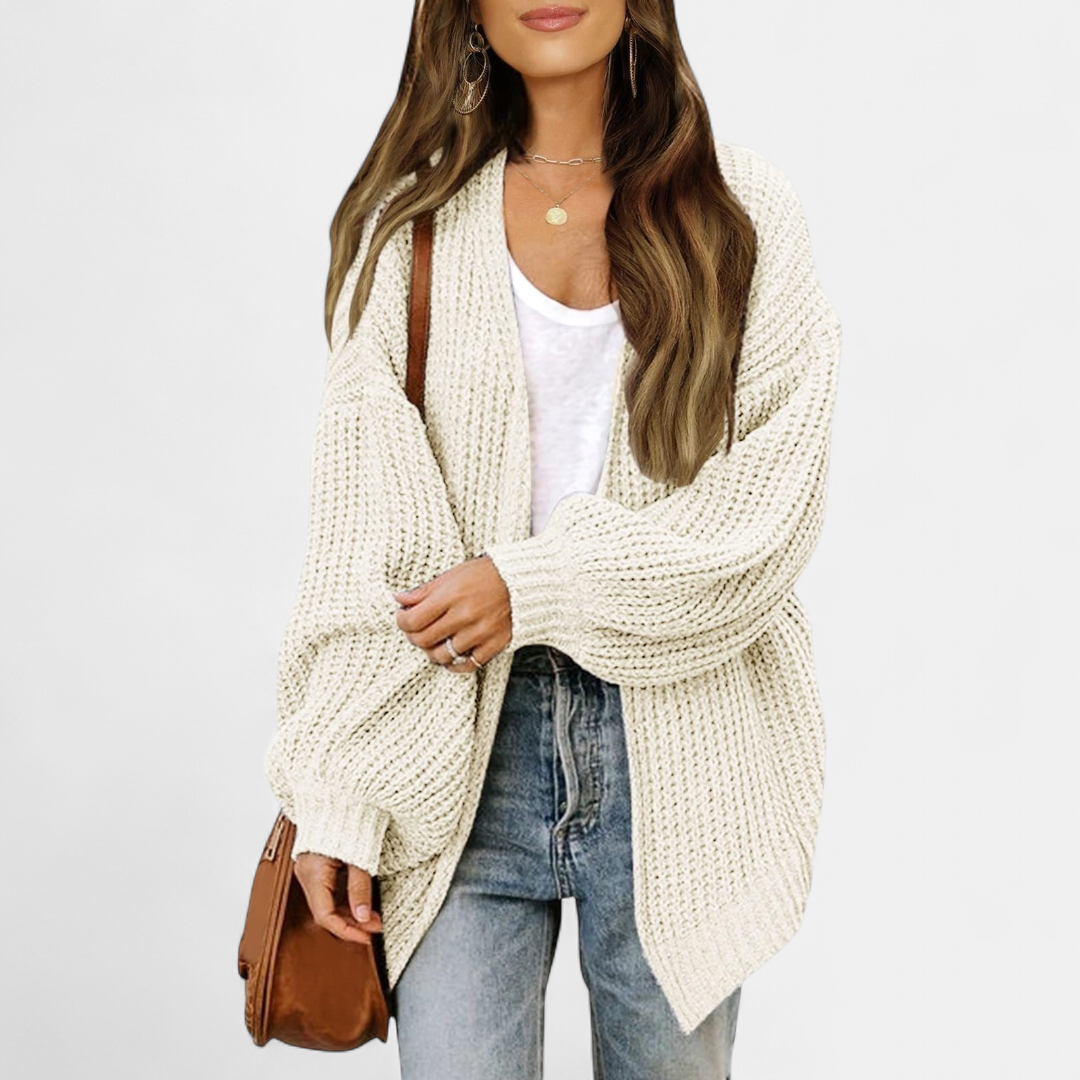 Helena | Oversized Longline Open-Front Cardigan