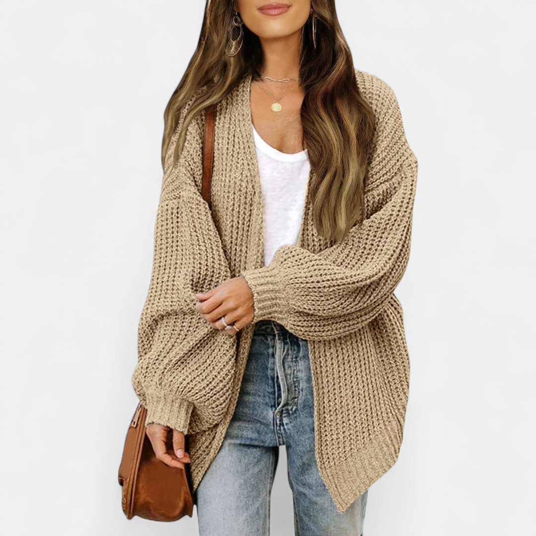 Helena | Oversized Longline Open-Front Cardigan