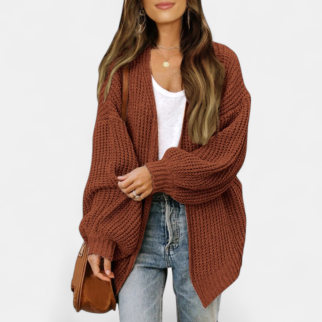Helena | Oversized Longline Open-Front Cardigan
